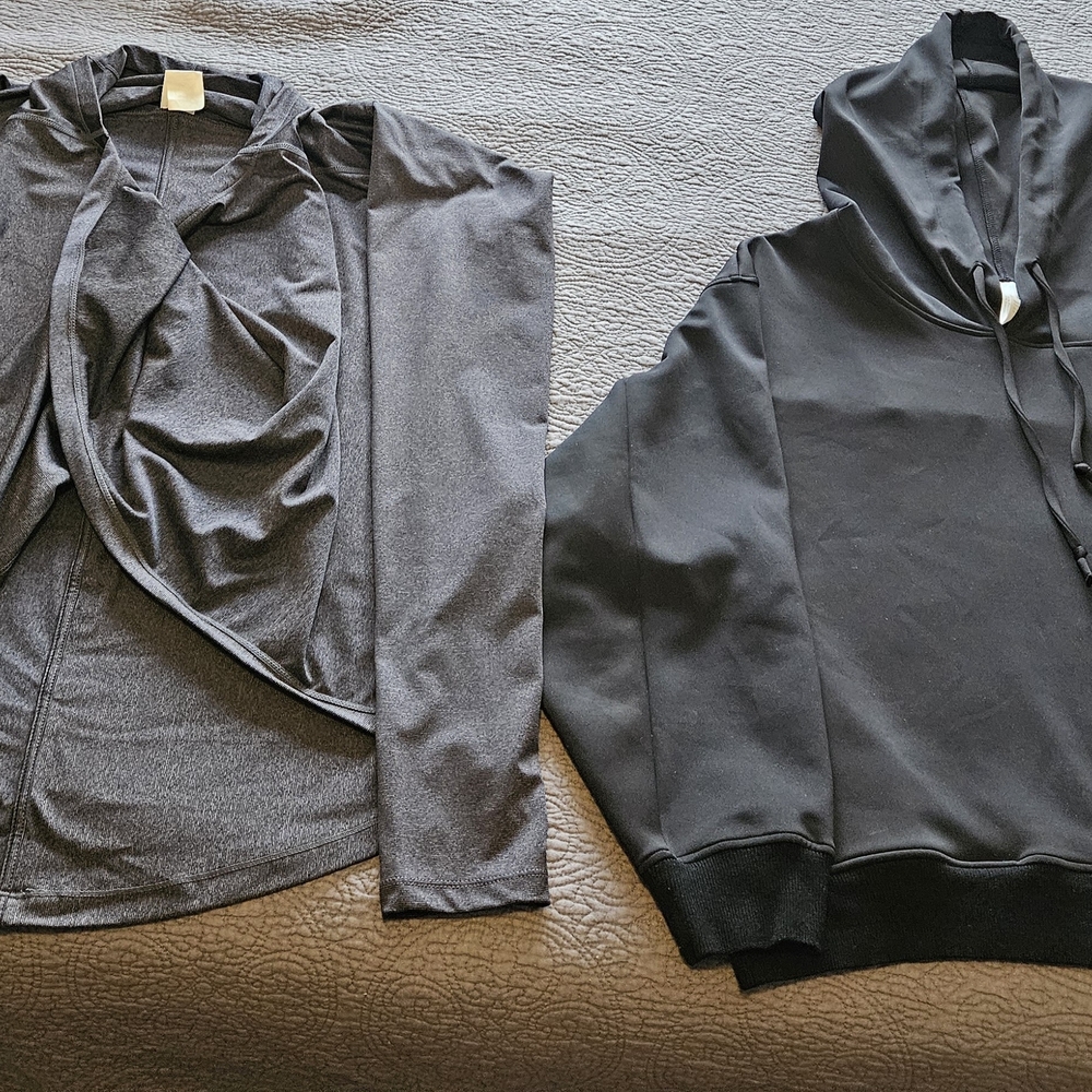 ZYIA Gray and Black Sweatshirts